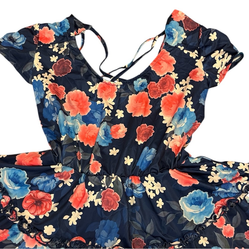 Loragal Floral Ruffle Athletic Dress New with Tags Size M - Picture 2 of 6